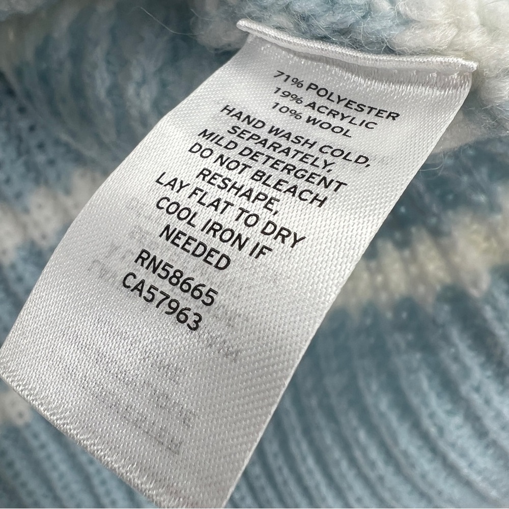 Caslon NWT Stripe Cozy Turtleneck Sweater in Blue and Ivory size XL - Picture 9 of 9